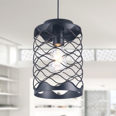 Bella Depot Modern Small Black Crystal Chandelier Luxury Dimmable Metal Pendant Light for Hallway, Kitchen Island