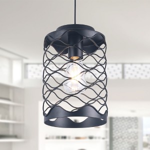 Bella Depot Modern Small Black Crystal Chandelier Luxury Dimmable Metal Pendant Light for Hallway, Kitchen Island - 1 of 4