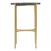 SEI Furniture Clarvin End Table with Wireless Charging Station Gold-Black - 2 of 3