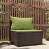 vidaXL Patio Middle Sofa Brown PE rattan Medium Adjustable Feet - 2 of 4