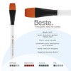 Creative Mark Beste Golden Taklon Gold Wash 3/4" - 2 Pack Artist Brush, Professional Watercolor Brushes, For Acrylic Painting, Short Handle, Sharp - 2 of 4
