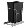 Under-Cabinet Pull-Out Trash and Recycling Bin with Full-Extension Soft-Close Slides, Stainless Steel and Plastic Space-Saving Waste - 2 of 4