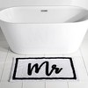 Shiraleah "Mr." White Rectangle Bath Rug - 2 of 4