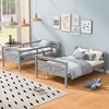 Kumasinova Twin-Over-Full Bunk Bed with Slanted Ladder & Safety Guardrails –  Solid Pine Wood Bed Frame, Convertible (Splits to 2 Beds) - 2 of 4