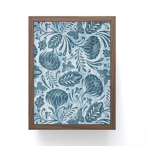 Heather Dutton Arabella Washed Indigo Framed Mini Art Print 4" (H) x 3" (W) x 1" (D) - Society6 - 1 of 3