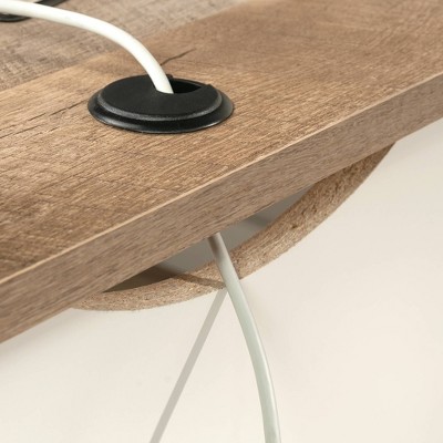 Soft White L-Shaped Wood Corner Desk with Drawer and Keyboard Tray