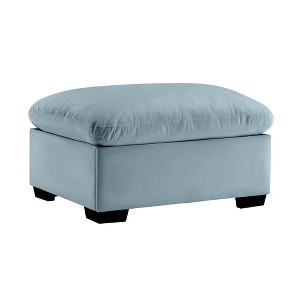 CAVINAS Luxury Velvet Storage Ottoman Bench with Cloud-Inspired Design,Modern Footstool with Hidden Storage,Storage Bench for Bedroom,Entryway - 1 of 4