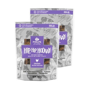 Phelps Wellness Collection Hip, Hip, Hooray Joint Health Chicken Recipe Dog Treats 4.5 oz, 2 Pack - 1 of 3