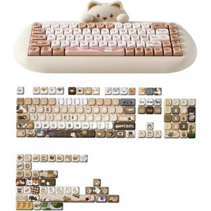 YUNZII C68 Mechanical Keyboard(Milk Switch,Brown), PBT Mao Keycaps(Mao Profile, Pawcaps) - 1 of 3