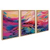 Kate & Laurel All Things Decor (Set of 3) 18"x24" Sylvie EV Brush Strokes 90 A B and C Framed Canvas WallArts by Jessi Raulet of Ettavee: - 3 of 4