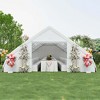 Costway 20'X40' Peach Shaped Party Tent Heavy-duty Wedding Canopy with Zipper Doors - 2 of 4