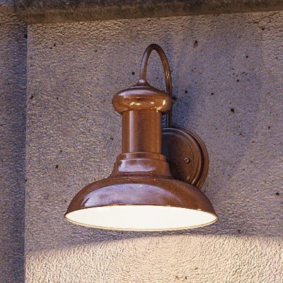 Urban Ambiance Luxury Luxe Industrial Outdoor Wall Light,  10"H x 8.125"W,  Solid Copper Finish, UHP1020