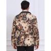 INSPIRE CHIC Men's Single Button Notch Lapel Prom Flower Print Suit Jacket - 3 of 4
