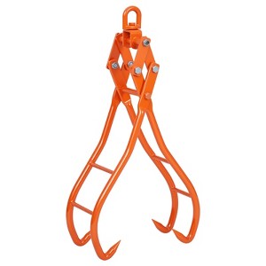 36in 28in Log Lifting Tongs, 4 Claw Log Grabber Hook with Operating Handle, Heavy Duty Timber Claw Hook, Logging Tools - 1 of 4