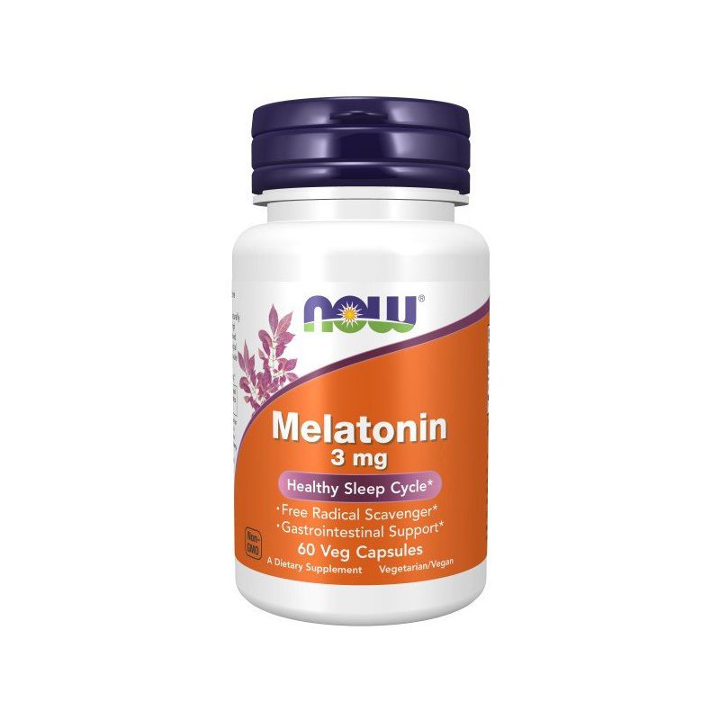 Now Foods Melatonin 3mg  -  60 Capsule, 1 of 4