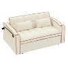 TIRAMISUBEST 3-in-1 Convertible Velvet Sofa Bed with Adjustable Backrest & Storage Bag,55.5-inch Futon for Living Room and Bedroom - 3 of 4