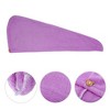 Unique Bargains Women soft Single Layer Hair Towel for Travel 1 Pc - 3 of 4