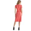 24seven Comfort Apparel Petite Short Sleeve Knee Length Faux Wrap Dress - 3 of 4