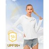 Women's UPF 50+ Sun Protection Shirts SPF Jacket UV Hoodie with Pockets Long Sleeve Breathable Fabric Summer Clothing for Outdoor Hiking - 2 of 4