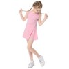 Girls Silt Tennis Dress with Built-in Shorts Girls Athletic Dress Sleeveless A Line Tennis Dress Pleated Girls Golf Dress - 3 of 4