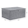 REGALWOVEN Fabric Collapsible Spacious Versatile Storage Bin with Lid and Handle - 4 of 4