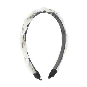 Unique Bargains Women's Cute Braid Pearl Headbands 1 Pc - 1 of 4