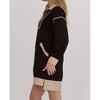 Women's Long Sleeve Half Zip Short Dress - entro - 3 of 4