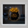 Northlight LED Lighted St. Patrick's Day Pot of Gold Window Silhouette - 12" - Warm White Lights - 3 of 4