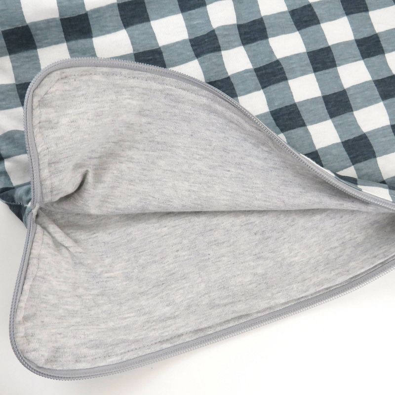 Honest Baby Organic Cotton Reversible Wearable Blanket - Painted Buffalo Check Gray, 4 of 6