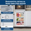 Upright Freezer, Compact Mini Freezer – 3.0 Cu.Ft White with Reversible Single Door, 7 Adjustable Thermostat & 3 Removable Shelves - 4 of 4