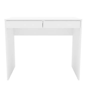 Tijuca 2 Drawer Compact Student Desk White - Polifurniture