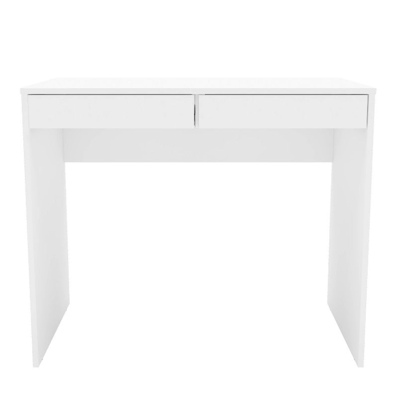 Tijuca 2 Drawer Compact Student Desk White - Polifurniture, 1 of 9