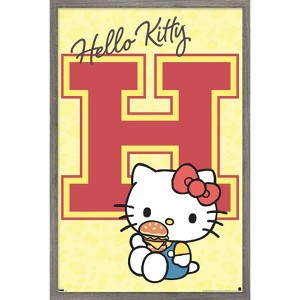 Trends International Hello Kitty and Friends: 24 College Letter - Hello Kitty Framed Wall Poster Prints - 1 of 4