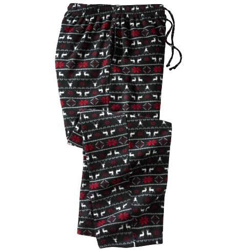 KingSize Men's Big & Tall Microfleece Pajama Pants - Tall - XL, Snowflake  Blue Pajama Bottoms