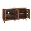 60.5" Mid Century Modern Sideboard Buffet Cabinet With Adjustable Storage, Media Console Table With 4 Doors And Shelves-Maison Boucle - 4 of 4