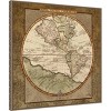 Amanti Art Damask World Map I by Elizabeth Medley Canvas Wall Art Print Framed 30 x 30-in. - 3 of 4