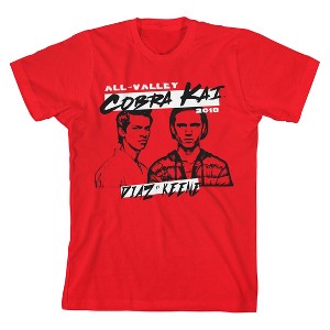 Cobra Kai All Valley 2018 Diaz Vs Keene Youth Boy's Red T-Shirt - 1 of 3