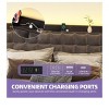 King Size Velvet Upholstered Platform Bed Frame with 4 Drawers and RGB LED Lights with Charging Station and Storage Headboard - 4 of 4