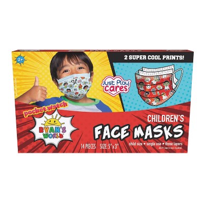 Just Play 3ply Ryan's World Kids Face Mask - 14pc