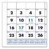 Recycled Three-Month Format Wall Calendar, Horizontal Orientation, 17 x 8, White Sheets, 14-Month: Dec 2025 to Jan 2027 - 3 of 4