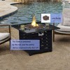 Resenkos Fire Pit Table, 32-inch Square 50,000 BTU Auto-Ignition Propane Gas Firepit with Waterproof Cover Black - 4 of 4