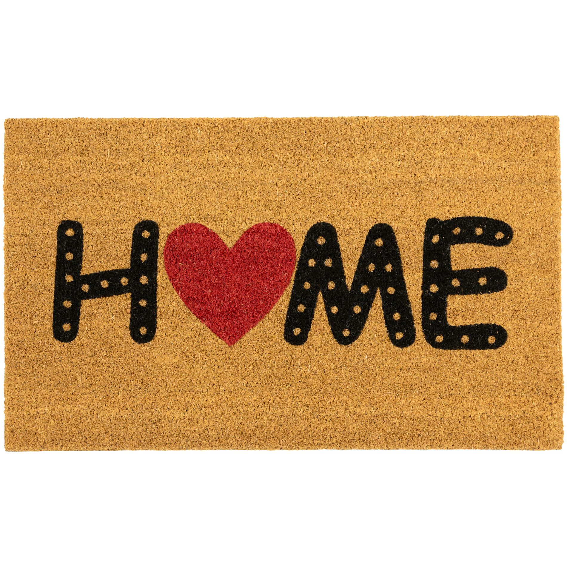 Northlight Natural Coir Home Heart Outdoor Doormat 18" x 30"