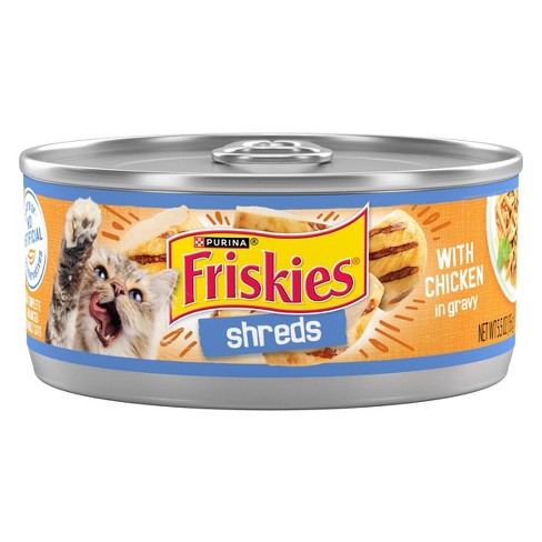 Purina Friskies Shreds Wet Cat Food with Chicken In Gravy 5.5oz