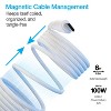 Naztech® REcoil 100-Watt 6-Ft. USB-C® to USB-C® Magnetic Braided Cable - 4 of 4