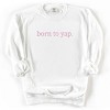 Simply Sage Market Embroidered Born To Yap Garment Dyed Sweatshirt - 2 of 4