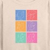 Women's - Disney Princess - Princess Grid Lightweight French Terry Wide Neck Long Sleeve Shirt - 2 of 4
