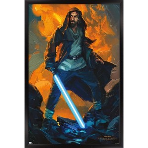 Trends International Star Wars: Obi-Wan Kenobi - Obi-Wan Mustafar Framed Wall Poster Prints - 1 of 4
