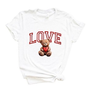 Simply Sage Market Women's Love Bear Short Sleeve Graphic Tee - 1 of 4