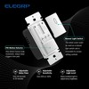 ELEGRP Sensor Light Switch, PIR Infrared Motion Activated Wall Switch No Neutral Wire, Single Pole for CFL/LED/Incandescent Bulb, UL Listed,White 2PC - 3 of 4