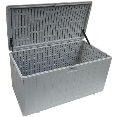 Driftwood Gray 73 Gallon Lockable Resin Deck Box